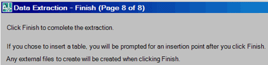 Data Extraction - Finish