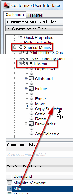 Adding to the right-click menu
