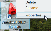 AutoCAD desktop icon