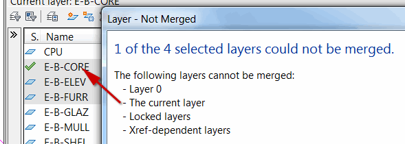 Layer not merged