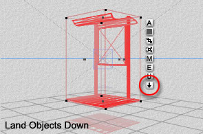 Land Objects Down