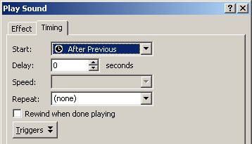 Play Sound Dialogue Box