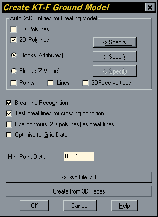 Create Ground Model Dialogue Box